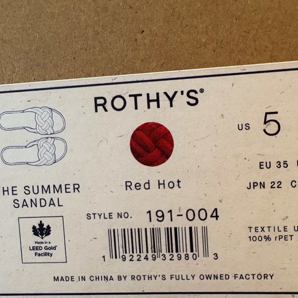 NWT Rothy's Vibrant Red Knotted Sandals - Picture 3 of 4